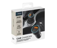 АЗУ-1USB + USB-C Deppa + кабель USB-C - Lightning (MFI), PD 3.0, QC 3.0, 20W, 1,2м, черный, 11297