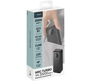 Внешний АКБ Deppa NRG Turbo V4 20000 mAh, дисплей, черный