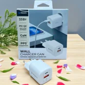 СЗУ-1USB + 1USB-C Deppa PD 3.0, QC 3.0, 33W, GaN, белый, 11475