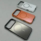 Чехол iPhone 17 Pro Max Njoyny NY-108 Metal MagSafe (черный)